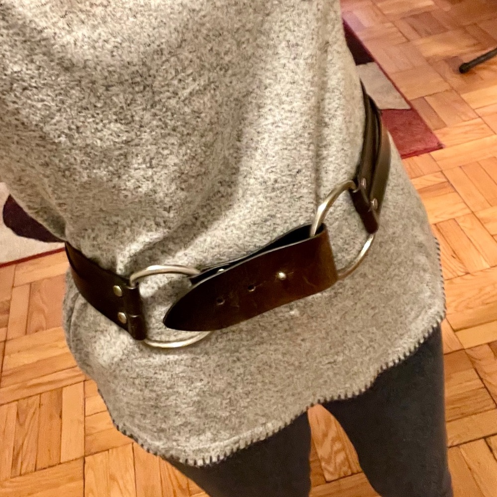 The Limited dark brown leather belt!